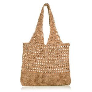 AQUA Crochet Tote - Natural